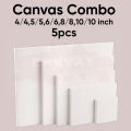 Canvas Combo Pack 4/4,5/5,6/6,8/8,10/10 inch For Artists. 