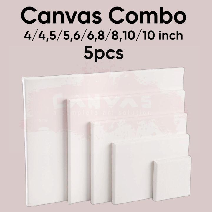 Canvas Combo Pack 4/4,5/5,6/6,8/8,10/10 inch For Artists