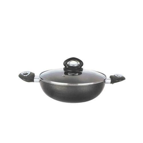 Non-Stick Korai With Cover 28cm - Black