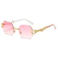 Hexagon Rimless Sunglasses Square Women Retro Men Sun Glasses Brand Designer Eyewear UV400 Shades Oculos Female Gafas. 