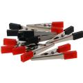 3Pair- 34mm Mini RED & BLACK Electronic Spices Metal Alligator 34mm Clip Red & Black Plastic Handle Alligator Clips For Clips Test Leads. 