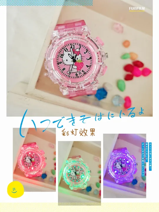 HELLOKITTY%20Kids'%20Watch%20GIRL'S%20Girls%20Girl'S%20Watch%20KT%20Gato%20Negro%20Cute%20Man-made%20Diamond%20Flip%20Belt%20Electronic%20Watch%20-%20Image%204