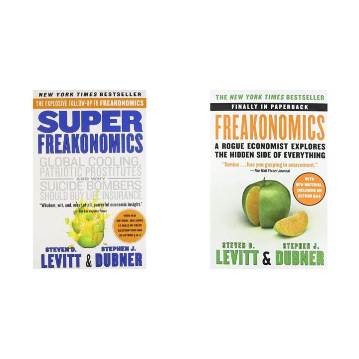 Super Freakonomics + Freakonomics: A Rogue Economist Explores The Hidden Side Of Everything (Set of 2 Books)