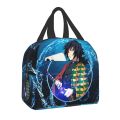 Demon Slayer Kimetsu No Yaiba Lunch Bag Portable Cooler Thermal Insulated Lunch Box for Men Women Kids School Food Storage Bag. 