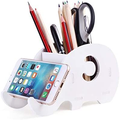 Elephant%20Wood%20Pencil%20Pen%20Holder%20Phone%20Stand%20Office%20Desk%20Bracket%20Storage%20Rack%20Stationery%20Organizer%20(White)%20-%20Pencil%20Bag%20-%20Image%203