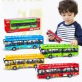 4 Wheels Double Decker Bus Model bus Toy Car ABS Alloy Simulate Car Model Exquisite Bus Toy Model Birthday Gift. 