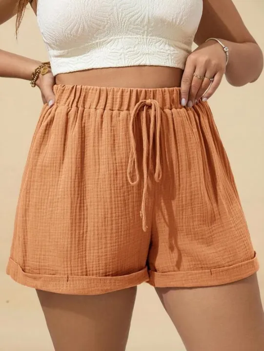 Everyday%20Cotton%20Crepe%20Shorts%20for%20Women%20-%20Image%204