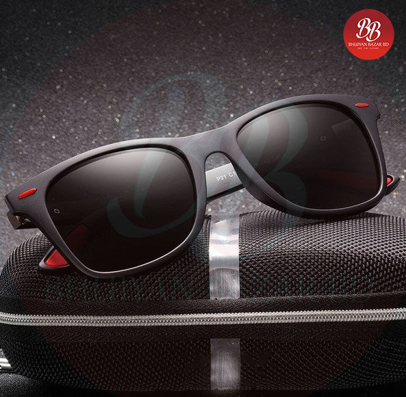 Fashionable Polarized driving Sport Square Sun glass Men - Black