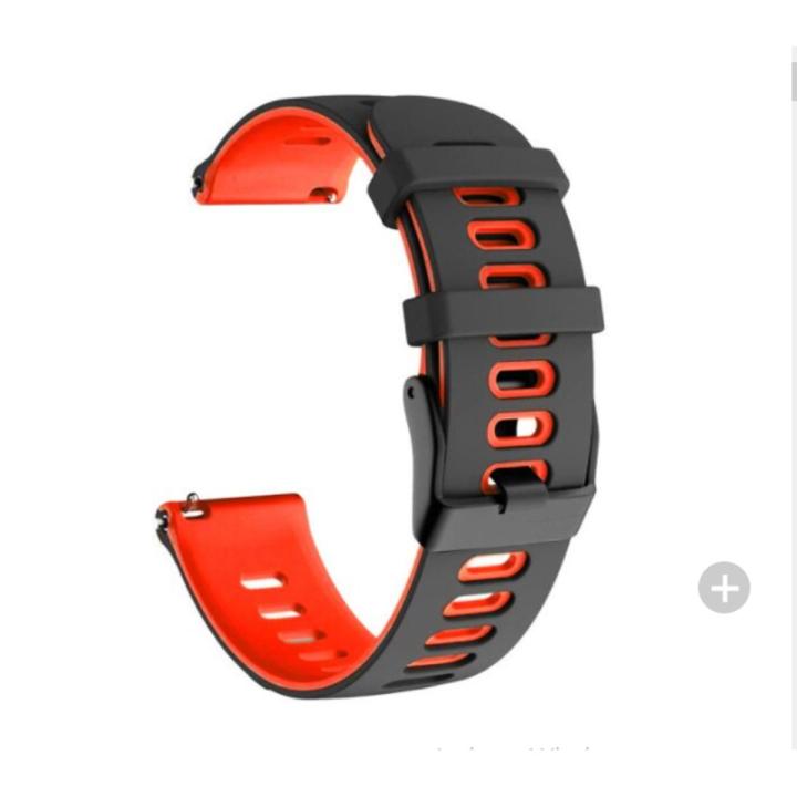 22Mm New Two-Color Soft Silicone Strap For Smartwatch - Smart Watch Belt - Elevate Smartwatch Style With A Soft And Trendy Silicone Strap