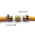 1Pc Two-Way Female Connector Solid Brass Garden Hose Adapter 3/4 Female-To-Female Hose Adapter For Irrigation Connector Conbo. 