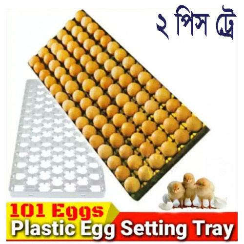 02 pcs Egg Incubator Setter Tray - 101 Egg Setter Tray For Chicken, Duck, Goose