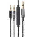 Headphone extension cord-2 x Headphone cable For Sol Republic Master Tracks HD V8 V10 V12 X3-Black.