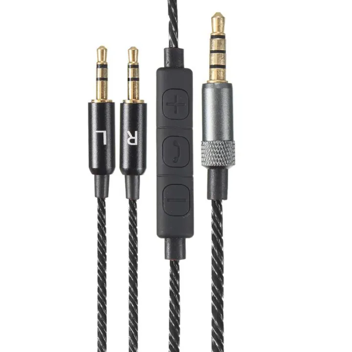 Headphone extension cord-2 x Headphone cable For Sol Republic Master Tracks HD V8 V10 V12 X3-Black