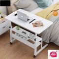 Laptop tabel- Height Adjustable Movable Laptop Desk With Storage Shelf Lazy Sofa Corner Lift Computer Desk Table 2 Layers.. 