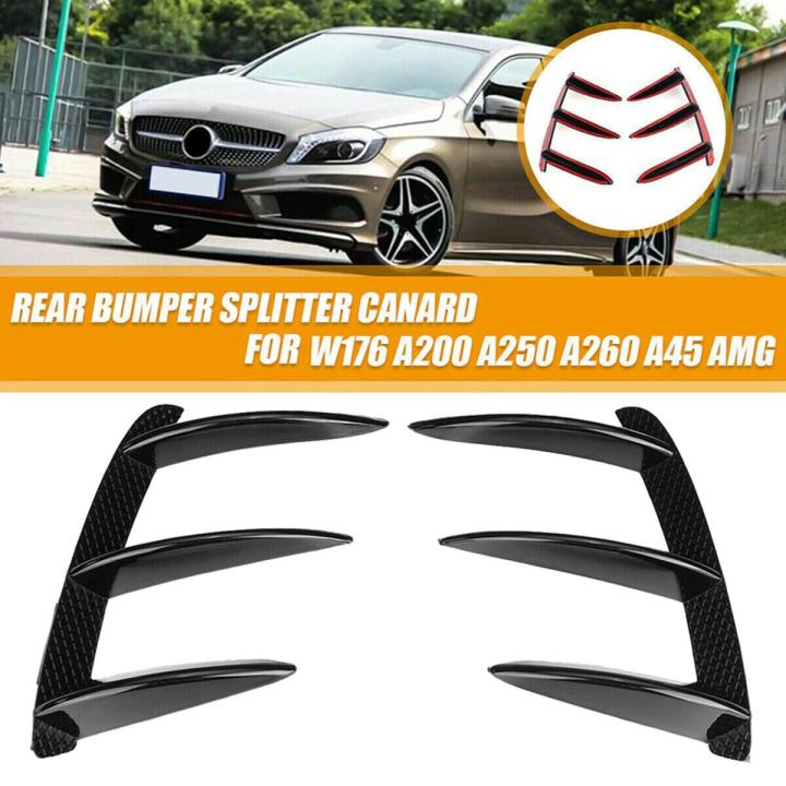 Car Rear Bumper Lip Spoiler Canards for Mercedes Benz W176 A200 A250 A45 AMG