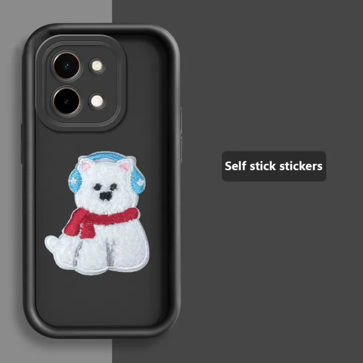Biruiqu%20For%20VIVO%20Y28%204G%20With%20DIY%20Cute%20Puppy%20Sticker%20-%20Step%20Lens%20Full%20Pack%20Thickened%20Anti-Drop%20Silicone%20Phone%20Case%20-%20Image%209