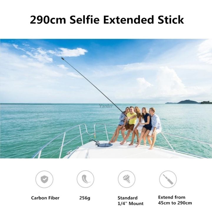 290cm%203m%20Carbon%20Fiber%20Invisible%20Extended%20Edition%20Selfie%20Stick%20For%20Insta360%20X3%20/%20ONE%20X2%20/%20ONE%20RS%20Accessories%20For%20GoPro%20Insta%20360%20-%20Image%204