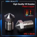 【YIYANGMAOYI111】High Quality V6 Nozzle Plated Copper Durable Printer Parts 1.75MM M6 Thread for E3D V6 Hotend Titan BMG Extruder.