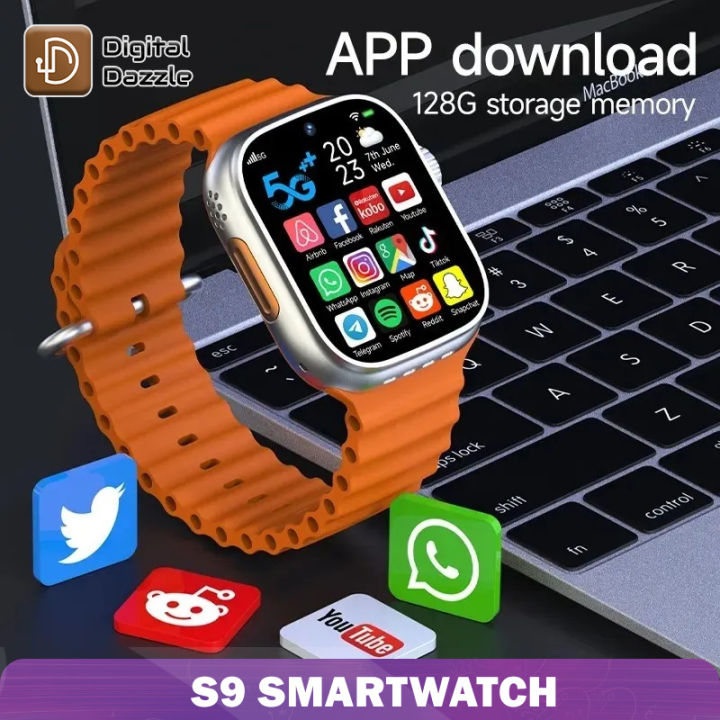Ultra S9 5G Android Smartwatch Rom With Dual Camera 2.02 inch Display Buit in Wifi Sim Supported Smartwatch