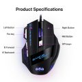 GAMING BLOODBAT GM02 7 Keys USB Wired Optoelectronics Game Mouse Digital Respiratory Lights Mouse. 