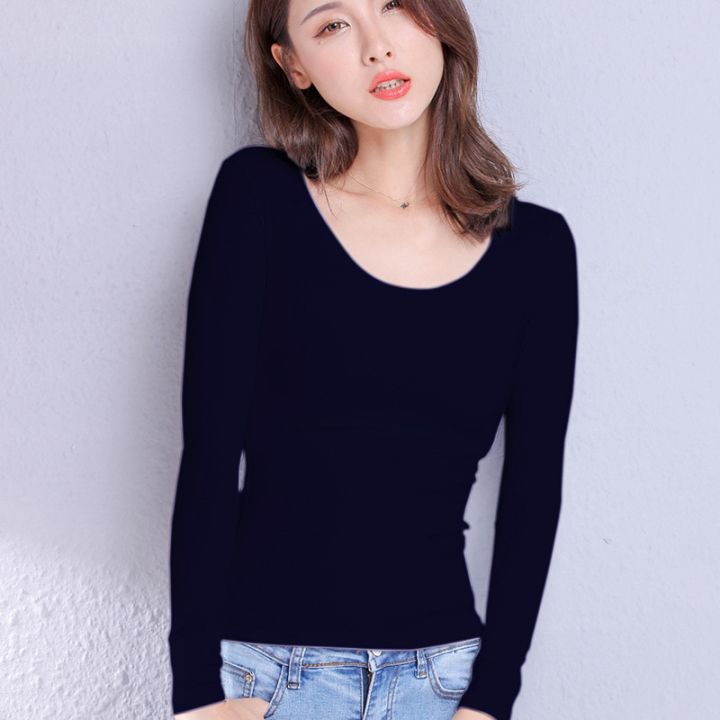 Cotton%20Women's%20T-shirt%20Long-sleeved%20Solid%20Color%20Women%20T-shirts%20Leisure%20Woman%20T%20shirt%20for%20Female%20Tops%20Tees%20-%20Image%202