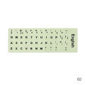 【Funny Bunny Toy Store】Luminous Waterproof Russian English Italian German Spanish Language Keyboard Stickers Film with Button Letters Alphabet for Computer. 