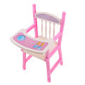 Lovely Reborn Doll Dinner Chair Baby Dolls Highchair Set, for 9-11inch Doll, Also for Dollhouse Dining Room Furniture Toy Decor. 