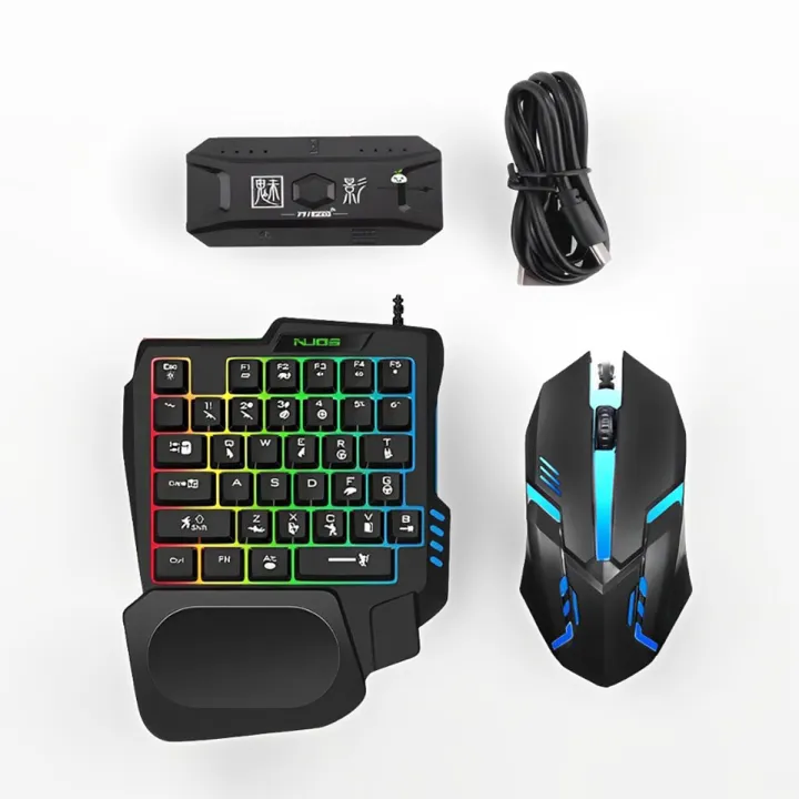 New%203%20in%201%20Bluetooth%20Gaming%20Keyboard%20Mouse%20Converter%20Combo%20Support%20For%20Android%20&%20IOS%20PC%20PUBG%20Mobile%20Game%20Accessories%20-%20Image%202