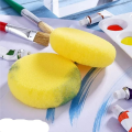 kreni 2pcs Yellow Painting Sponge Craft Sponges Round Synthetic Sponge Artist Watercolor Sponges for Craft Art Project Clay Cleaning Synthetic Painting. 