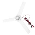 27.5” to 47.2” Silent for Dc 12V Ceiling Fan Mute Hanging Fan with 235cm Cable for Camper Car Truck Outdoor Tent.