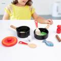 11Pcs Kitchen Accessories Pretend Play, Cookware Pots and Pans Set, Montessori Educational Toys for Boys, Kids, Girls Birthday Gifts. 