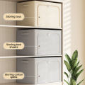 Zippered Clothing Storage Container Foldable Clothes Storage Box with Clear Window Space Saving Quilt Storage Container for Home Organization.
