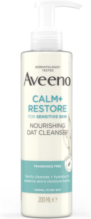 Aveeno%20Face%20CALM+RESTORE%20Nourishing%20Oat%20Cleanser%20Gently%20Cleanses%20For%20Dry%20Skin%20200ML%20UK%20-%20Image%202