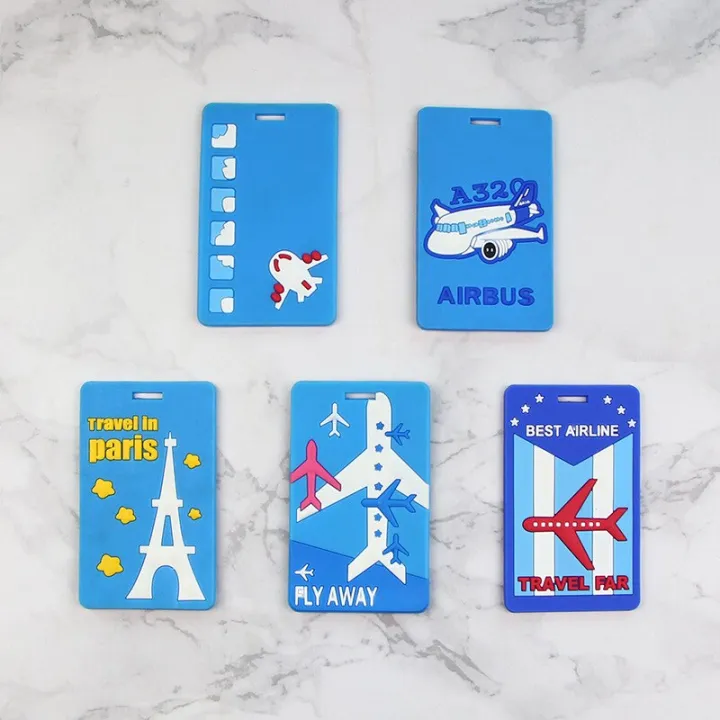 Cartoon%20Luggage%20Tag%20Creative%20Pvc%20Travel%20Tags%20Silicone%20Luggage%20Tag%20Trolley%20Case%20Identification%20Anti-lost%20Label%20Suitcase%20Tag%20Set%20-%20Image%203