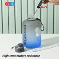 2.4 Liter Sports Water Bottle With Straw Large Capacity Fitness With Scale Gradient Kettle Outdoor Plastic Portable Water Bottle.