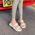Slippers with a sense of, female Internet celebrities ins, tide bread, wear double belts, flat soles, soft soles, European and American style trend, EVA sandals. 