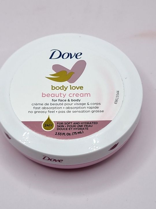Dove Body Love Beauty Cream 75ml - Deep Moisturizer for Face & Body