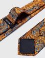 Hi-Tie 100% Silk Luxury Mens Ties Floral Black Gold Ties Paisley NeckTie Pocket Square Cufflinks Set Men's Wedding Party Tie. 
