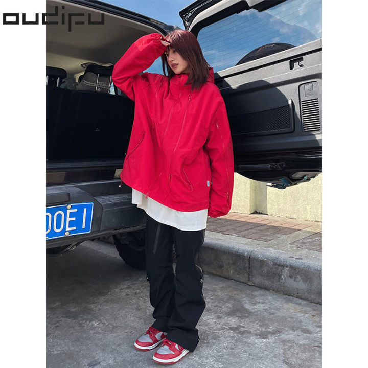 OUDIFU%20Shopkeeper's%20Same%20Style%20American%20Outdoor%20American%20Jacket%20Unisex%20Wear%20Loose%20Windproof%20Mountaineering%20Hooded%20Jacket%20-%20Image%203