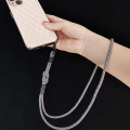 Colorful Hand-woven Mobile Phone Lanyard Adjustable Dual-use Long Anti-lost Neck Hanging Chain Phone Strap. 