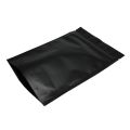 High Quality 100pcs Heat Seal Zip Lock Package Bags Aluminum Foil Mylar Tear Notch Matte Black Stand Up Bag Wholesale.