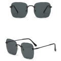 Rimless Sunglasses Square Large Frame Gradient Color Sunglasses Fashion Street Photography Glasses for Women. 