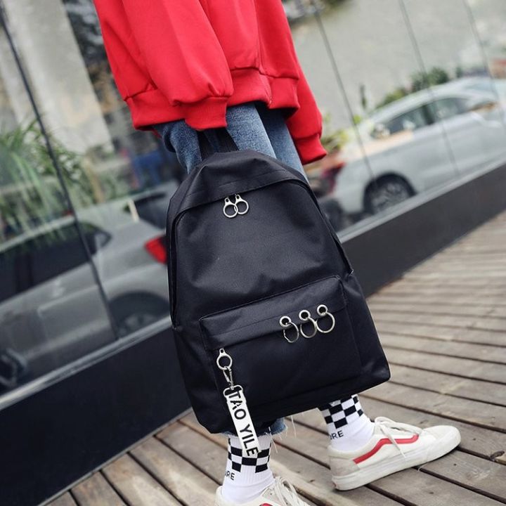 The new simple casual canvas bag Korean version letter streamer