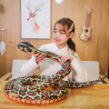 110/160CM Simulated Python Snake Plush Toy Giant Boa Cobra Long Stuffed Snake Plushie Pillow Children Boys Gift Home Decoration Loser Lione. 