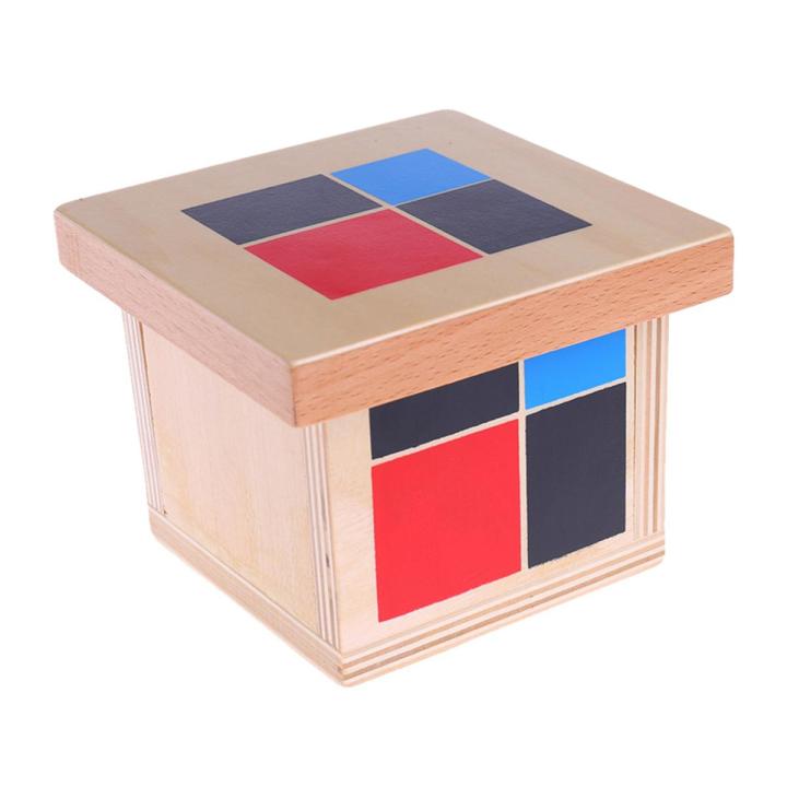 Educational Kid Montessori Early Learning Algebra Mathematics Binomial Cube Set Wooden Toy