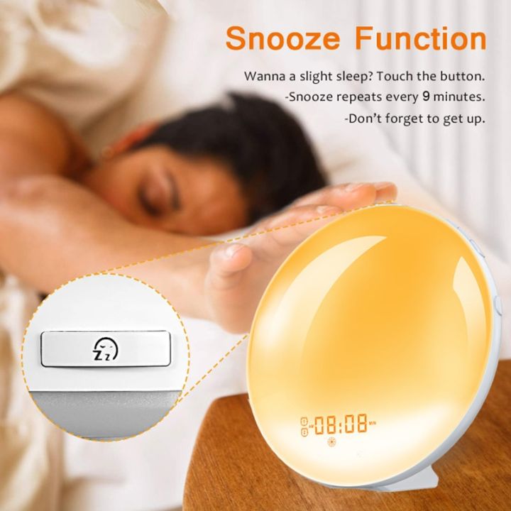 Nature%20Wake%20Up%20Light%20Alarm%20Clock%20with%20Sunrise/Sunset%20Simulation%20Dual%20Alarms%20FM%20Radio%20Snooze%20LED%20Atmosphere%20Night%20Light%20-%20Image%203