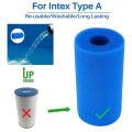 2PCS Foam Filter Sponge for Intex Type a Reusable Washable Swimming Pool Aquarium Filter Accessories - Blue. 