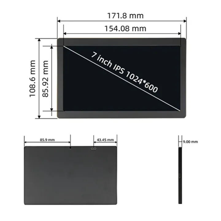 7"%20USB-C%20for%20PC%20Case%20Monitor,%201024x600%20IPS%20Secondary%20Screen,%20Computer%20Temp%20Monitor%20for%20AIDA64%20CPU%20RAM%20GPU%20-%20Image%202