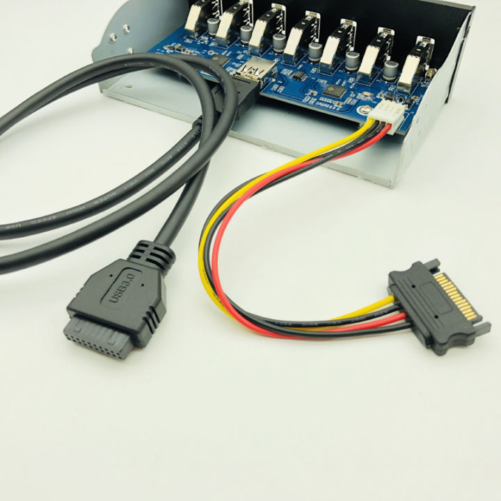 7%20Port%20USB%203.0%20Hub%205Gbs%205.25%20CD-ROM%20Drive%20Bay%20CD%20ROM%20Front%20Panel%20for%20Computer%20Case%20+%20USB%203.0%2019-pin%20Header%20to%20Type-A%20Male%20Cable%20-%20Image%204