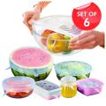 Silicon Food Cover Set of 6pcs Kitchen Silicone Stretch Cover Seal Lid Preservation Vacuum Food Storage Wrap Bowl Pot Cover.